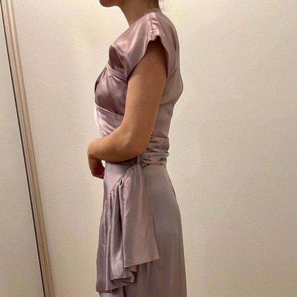 Pure Satin 1950's Evening Gown - Picture 3 of 8